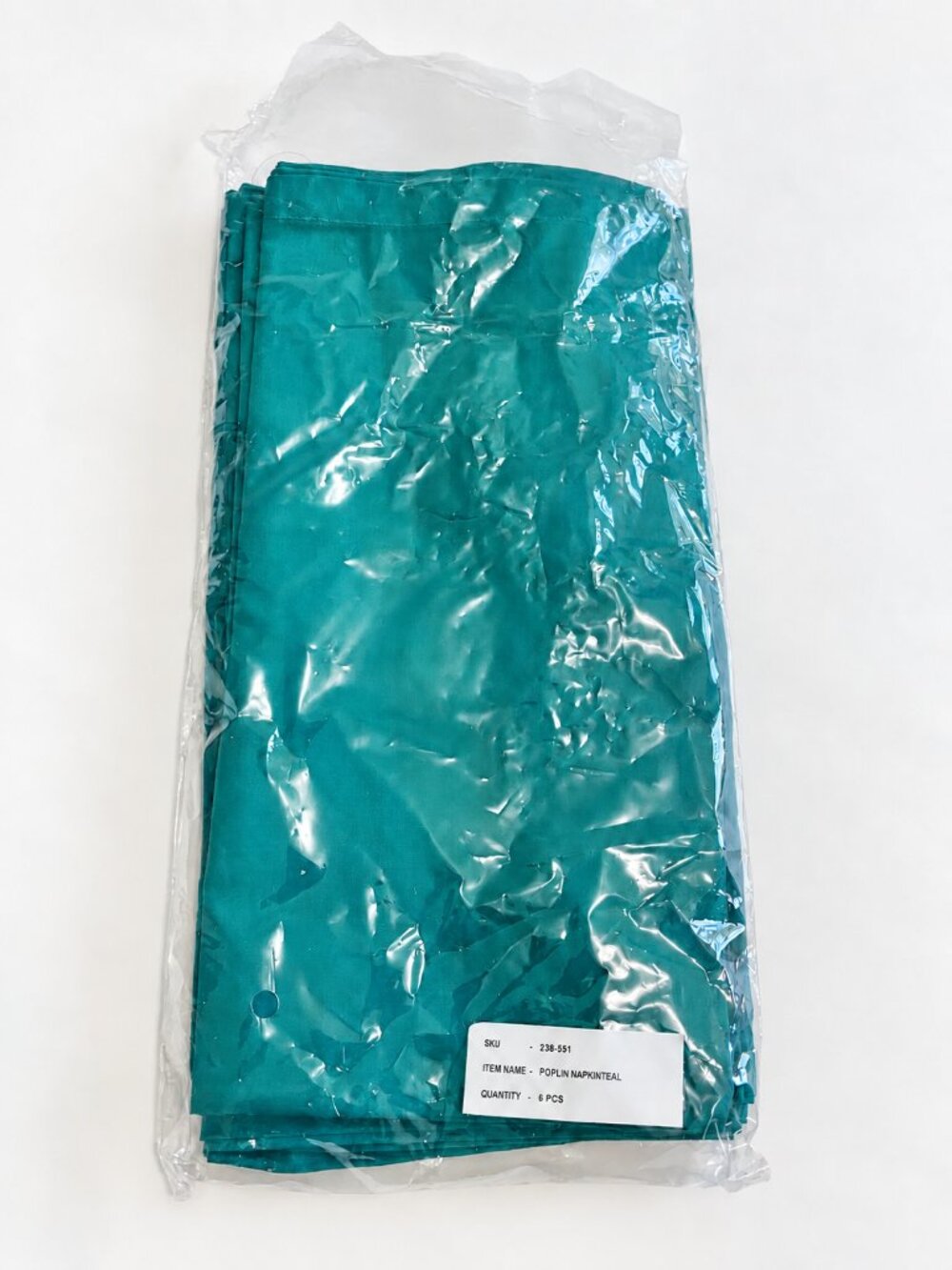 CB2 Poplin Dinner Napkin in Teal - Set of 6 - 100% Cotton - New